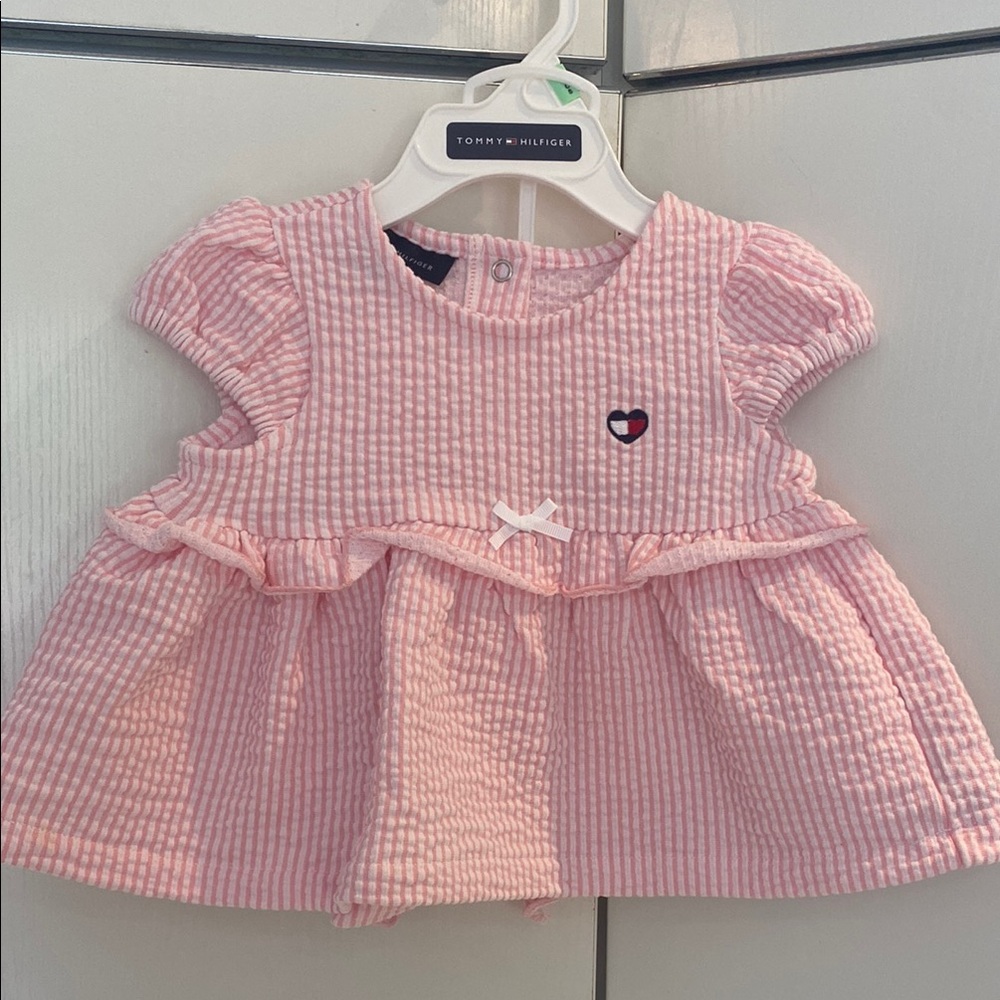 Tommy Hilfiger Pink Striped 2 piece shorts set
